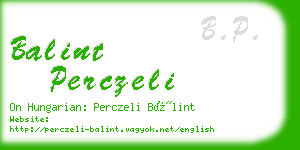 balint perczeli business card